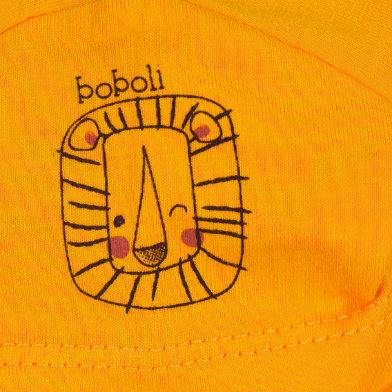 Памучна тениска за бебе момче, жълта Boboli 235842 3