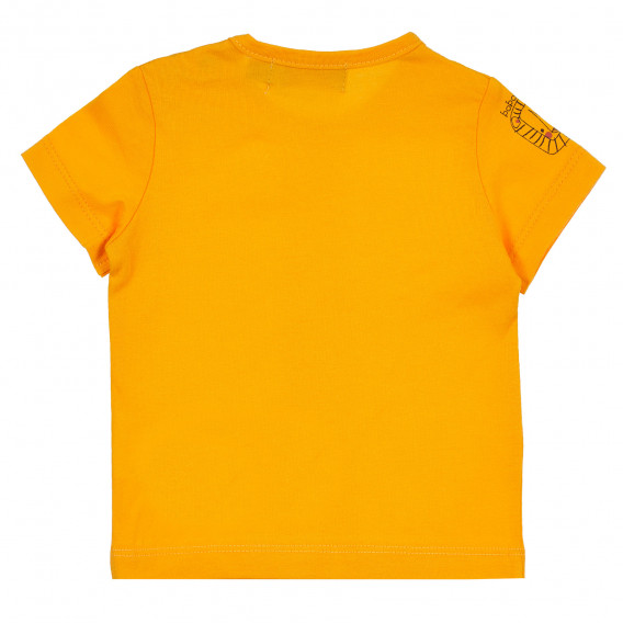 Памучна тениска за бебе момче, жълта Boboli 235843 4