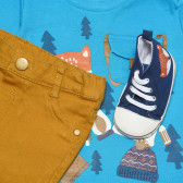Комплект за момче с блуза, дънки и обувки с картинка на лисица LILY AND JACK 235903 3