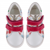 Спортни обувки с флорален принт, бели Колев и Колев 236066 3