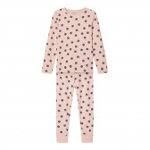 Пижама от органичен памук с принт на точки, розова Name it 236122 