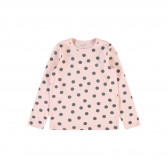 Пижама от органичен памук с принт на точки, розова Name it 236124 3