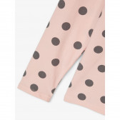 Пижама от органичен памук с принт на точки, розова Name it 236126 5