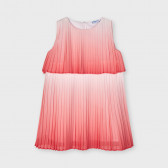 Плисирана разкроена рокля, розова Mayoral 236215 