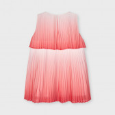 Плисирана разкроена рокля, розова Mayoral 236216 2