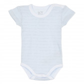 Комплект бодита с къс ръкав за бебе, светлосиньо и бяло с принт Chicco 236257 2