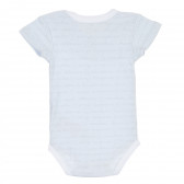 Комплект бодита с къс ръкав за бебе, светлосиньо и бяло с принт Chicco 236259 4