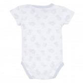 Комплект бодита с къс ръкав за бебе, светлосиньо и бяло с принт Chicco 236261 6