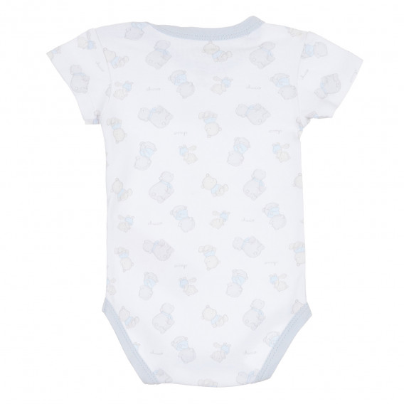 Комплект бодита с къс ръкав за бебе, светлосиньо и бяло с принт Chicco 236261 6
