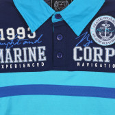 Блуза с дълъг ръкав, якичка и щампа за момче Marine Corps 236301 3