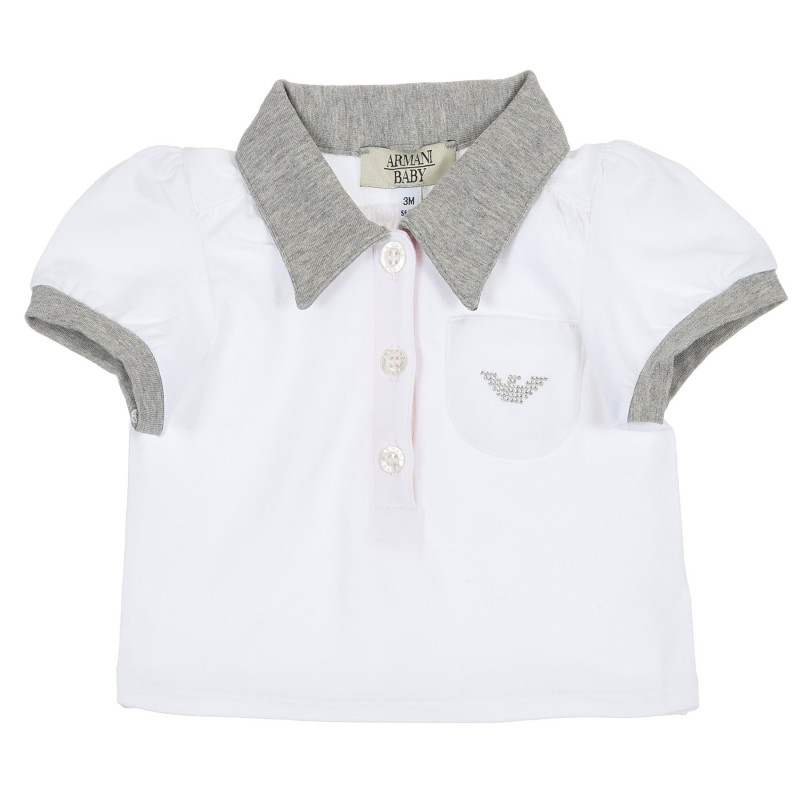 Памучна блуза с къс ръкав Armani за бебе момиче  236339