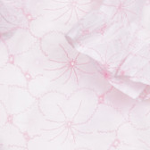 Памучна блуза без ръкави с флорална бродерия за бебе, бяла Benetton 236396 2