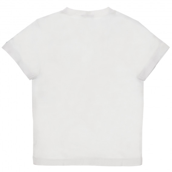 Тениска с щампа на сафари, бяла Benetton 236438 4