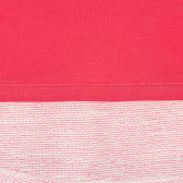 Памучна блуза с светло розови акценти, червена Benetton 236495 2