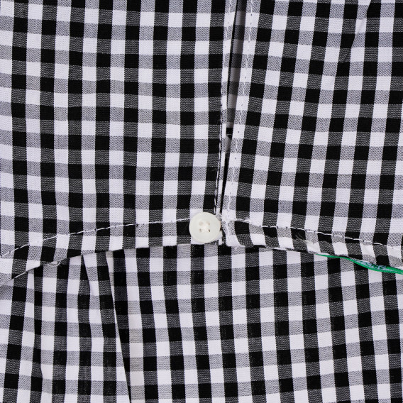 Памучна блуза без ръкави в бяло черно райе Benetton 236516 3