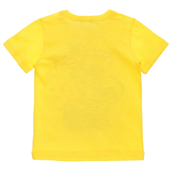Памучна тениска с графичен принт за бебе, жълта Benetton 236628 2