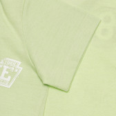 Тениска с щампа за бебе, светло зелена Benetton 236646 4