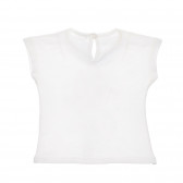 Памучна блуза с къс какъв за бебе, бяла Benetton 236664 2