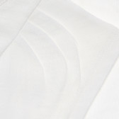 Памучна блуза с къс какъв за бебе, бяла Benetton 236665 3