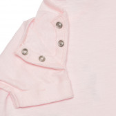 Памучна тениска с щампа за бебе, розова Benetton 236694 4