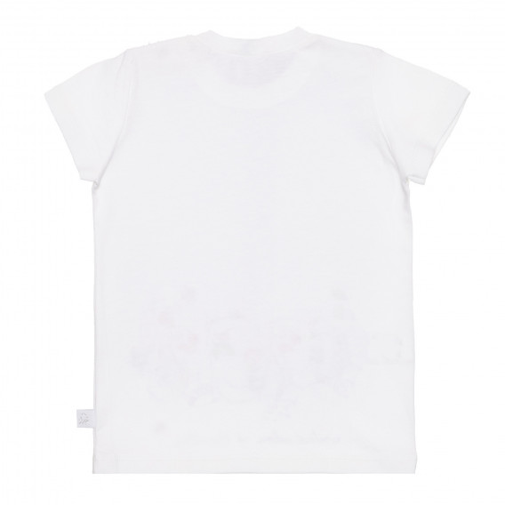 Памучна тениска с графичен принт, бяла Benetton 236702 4