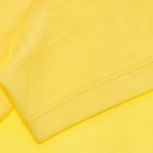 Памучна тениска с логото на бранд, жълта Benetton 236714 4