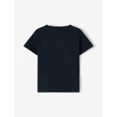 Тениска от органичен памук с щампа на палми и надпис, тъмно синя Name it 236948 2