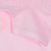 Памучна тениска с щампа на сладолед за бебе, светло розова Benetton 236962 3