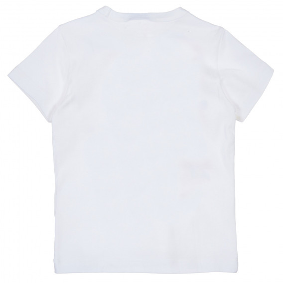 Памучна тениска с щампа на Пес патрул за бебе, бяла Benetton 236975 4