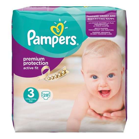 Пелени Active Fit, размер 3, 28 бр. Pampers 237048 