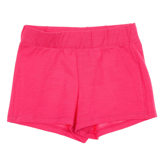 Памучен комплект къси панталони и потник, розови Benetton 237077 5