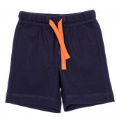Памучен комплект къси панталони и потник в тъмно синьо и оранжево Benetton 237084 5