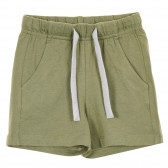 Памучен комплект тениска и къси панталони в сиво и зелено Benetton 237094 6
