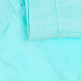 Памучен комплект къси панталони и потник, светло сини Benetton 237251 4