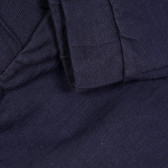 Памучен комплект потник и къси панталонки, тъмно сини Benetton 237258 4