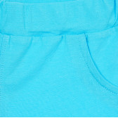Памучен комплект с къс панталон и тениска за бебе в сиво и синьо Benetton 237269 6