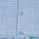 Памучна рокля без ръкави в бяло синьо райе Benetton 237363 3