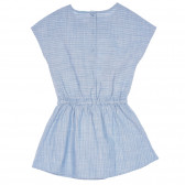 Памучна рокля без ръкави в бяло синьо райе Benetton 237364 4