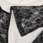 Рокля от две части бяла тениска и черна дантела с презрамки Sisley 237436 3