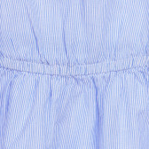 Памучна рокля без ръкави в бяло синьо райе Benetton 237581 2