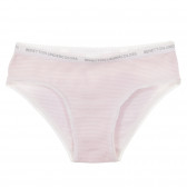 Комплект от два броя памучни бикини в бяло и розово Benetton 237695 6