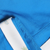 Памучни къси панталони с колан за бебе, сини Benetton 237786 2