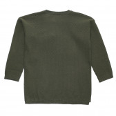Пуловер с декоративен цип, тъмно зелена Benetton 237849 2