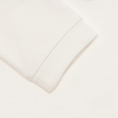 Памучна блуза с 3D надпис KISS, бяла Benetton 237904 2
