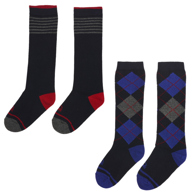 Комплект от два чифта чорапи 3/4, сини  237960