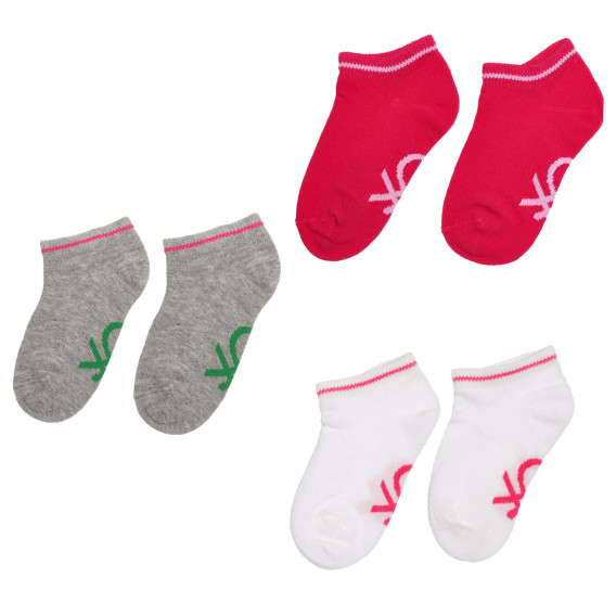 Комплект от три чифта чорапи, многоцветни Benetton 237977 