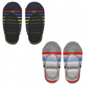 Комплект от два чифта чорапи тип терлички, многоцветни Benetton 238007 
