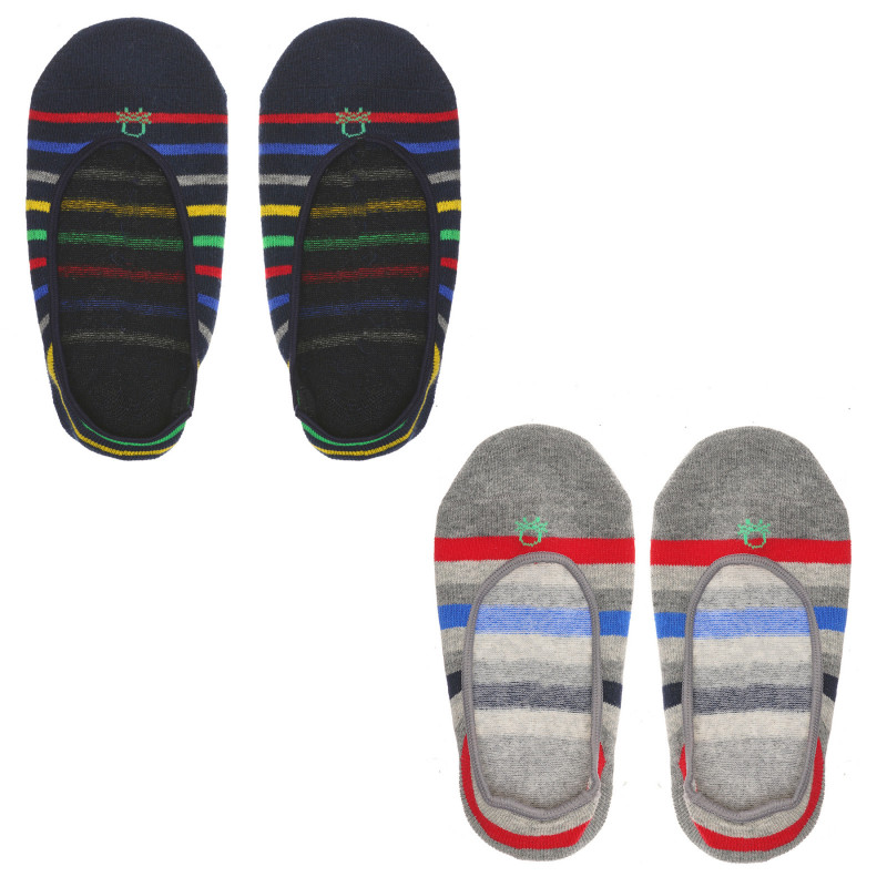 Комплект от два чифта чорапи тип терлички, многоцветни  238007