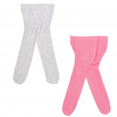 Комплект от два чорапогащника в розово и сиво Benetton 238045 