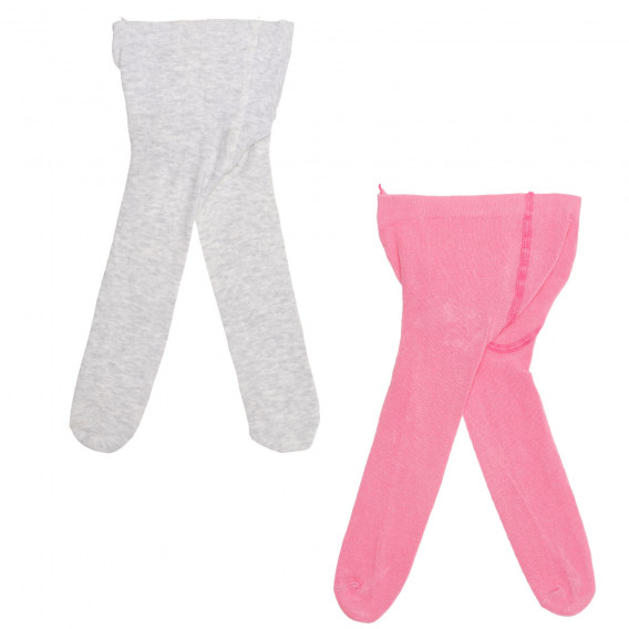 Комплект от два чорапогащника в розово и сиво Benetton 238045 